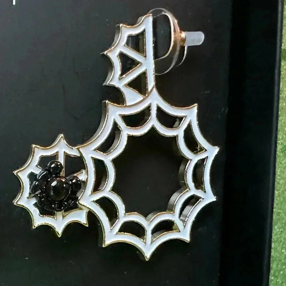 Glow in the dark BaubleBar Disney Mickey Spider Web Earrings - Picture 5 of 8